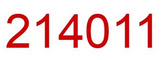 Número 214011 imagen rojo