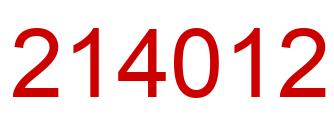 Número 214012 imagen rojo