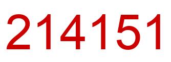 Number 214151 red image