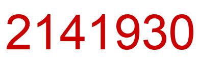 Number 2141930 red image