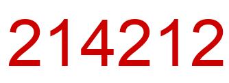 Número 214212 imagen rojo