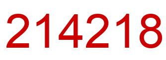 Número 214218 imagen rojo