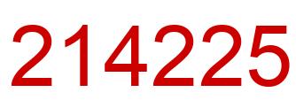 Número 214225 imagen rojo