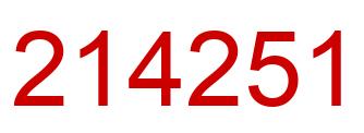 Number 214251 red image