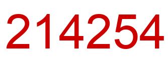 Número 214254 imagen rojo