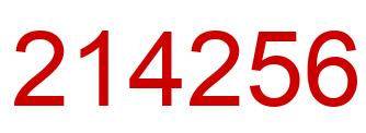Número 214256 imagen rojo