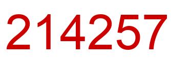 Número 214257 imagen rojo