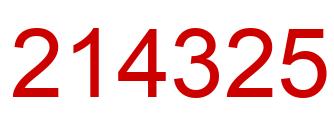 Número 214325 imagen rojo