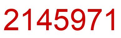 Number 2145971 red image