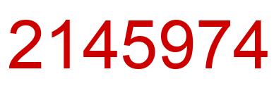 Number 2145974 red image