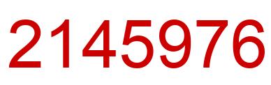 Number 2145976 red image
