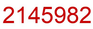 Number 2145982 red image