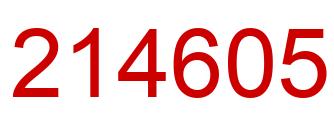 Number 214605 red image