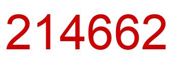 Number 214662 red image
