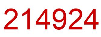 Number 214924 red image