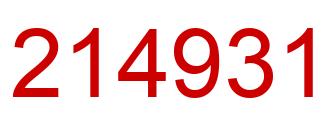 Number 214931 red image