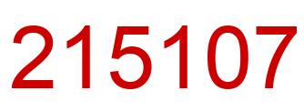 Number 215107 red image