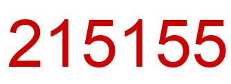 Number 215155 red image