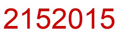 Número 2152015 imagen rojo