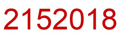Number 2152018 red image