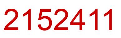 Número 2152411 imagen rojo