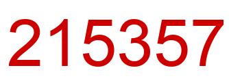 Number 215357 red image