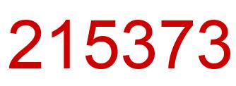 Number 215373 red image
