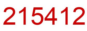 Number 215412 red image