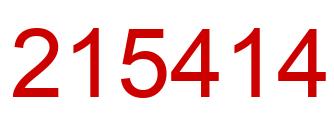 Number 215414 red image