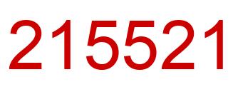 Número 215521 imagen rojo