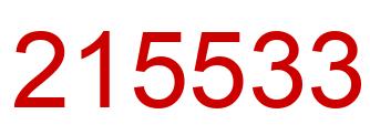 Número 215533 imagen rojo