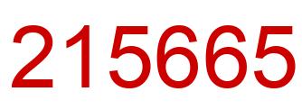 Número 215665 imagen rojo