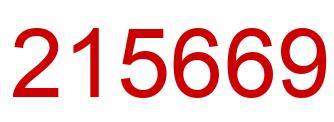 Número 215669 imagen rojo