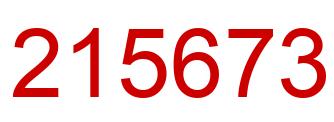 Número 215673 imagen rojo