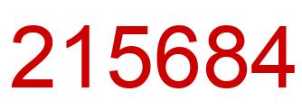 Number 215684 red image