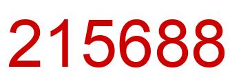 Number 215688 red image