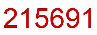 Number 215691 red image