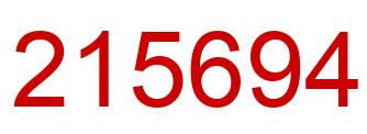 Number 215694 red image