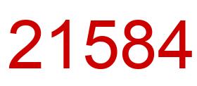 Número 21584 imagen rojo