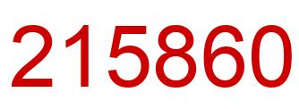 Number 215860 red image