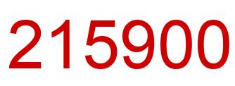 Number 215900 red image