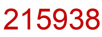 Number 215938 red image