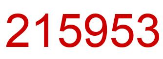 Number 215953 red image