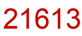 Number 21613 red image