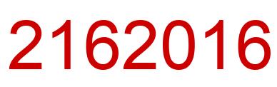Number 2162016 red image