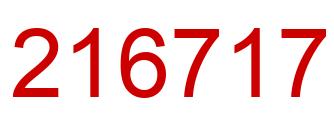 Number 216717 red image