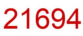 Number 21694 red image