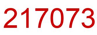 Number 217073 red image