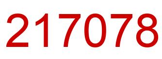 Número 217078 imagen rojo