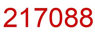 Number 217088 red image
